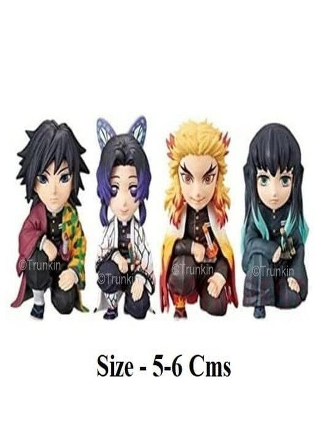 Trunkin Demon Slayer Giyu Tomioka Shinobu Kocho Rengoku Kyoujurou Tokito Muchiro Mini Sitting Figurines Set of 4 - Image 2